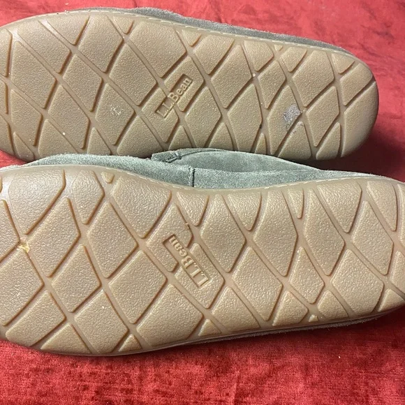 L.L. Bean Suede Moccasin Slippers in Olive - Picture 12 of 13
